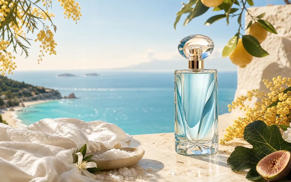 Maison Azurée Côte d'Azur perfumery storefront showcase image.