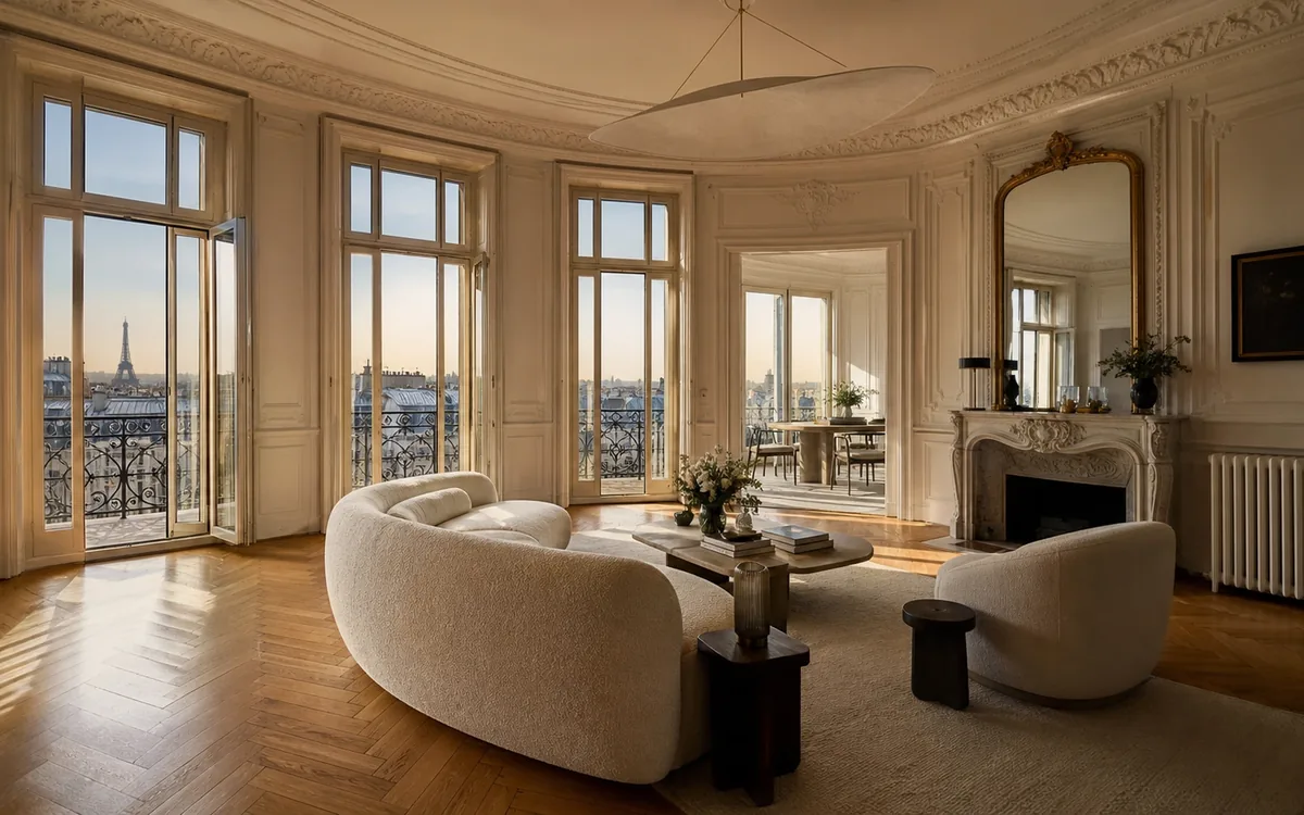 Paris Estate XVII luxury real-estate storefront showcase image.